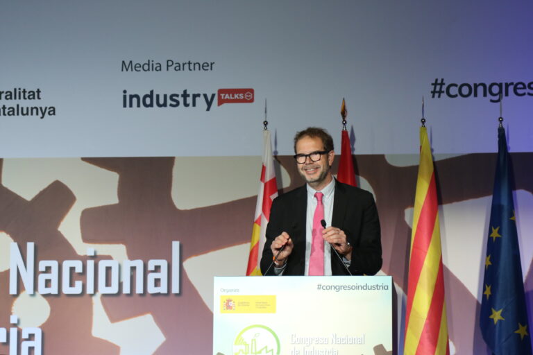 Jordi García Brustenga, director general de Estrategia Industrial y de la Pequeña y Mediana Empresa del Ministerio de Industria y Turismo durante la inauguración del Congreso Nacional de Industria
