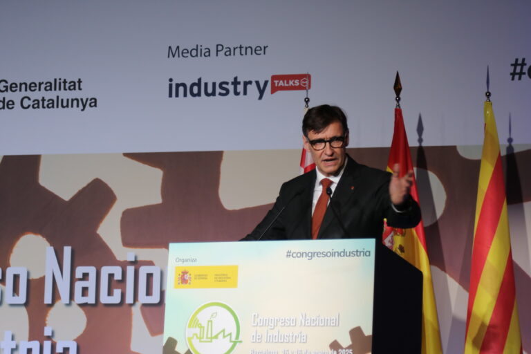 Salvador Illa, presidente de la Generalitat, durante la clausura del Congreso