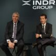 José Vicente de los Mozos, CEO de Indra (izquierda), y Ángel Escribano, expresidente de la compañía del Ibex 35 y copropietario de EM&E. Firma: Indra