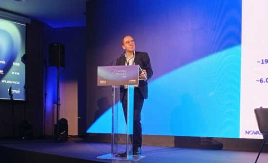 Pacôme Révillon, CEO de Novaspace, en el Congreso del Espacio de Madrid. Firma: Industry Talks