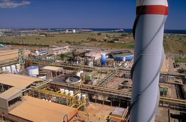 Vista aérea de las instalaciones de la planta de cloro-sosa de Vila-seca I (Tarragona), el principal complejo industrial de Ercros en la Península y el centro operativo donde Bondalti ejecutará gran parte de su nuevo proyecto de especialización química